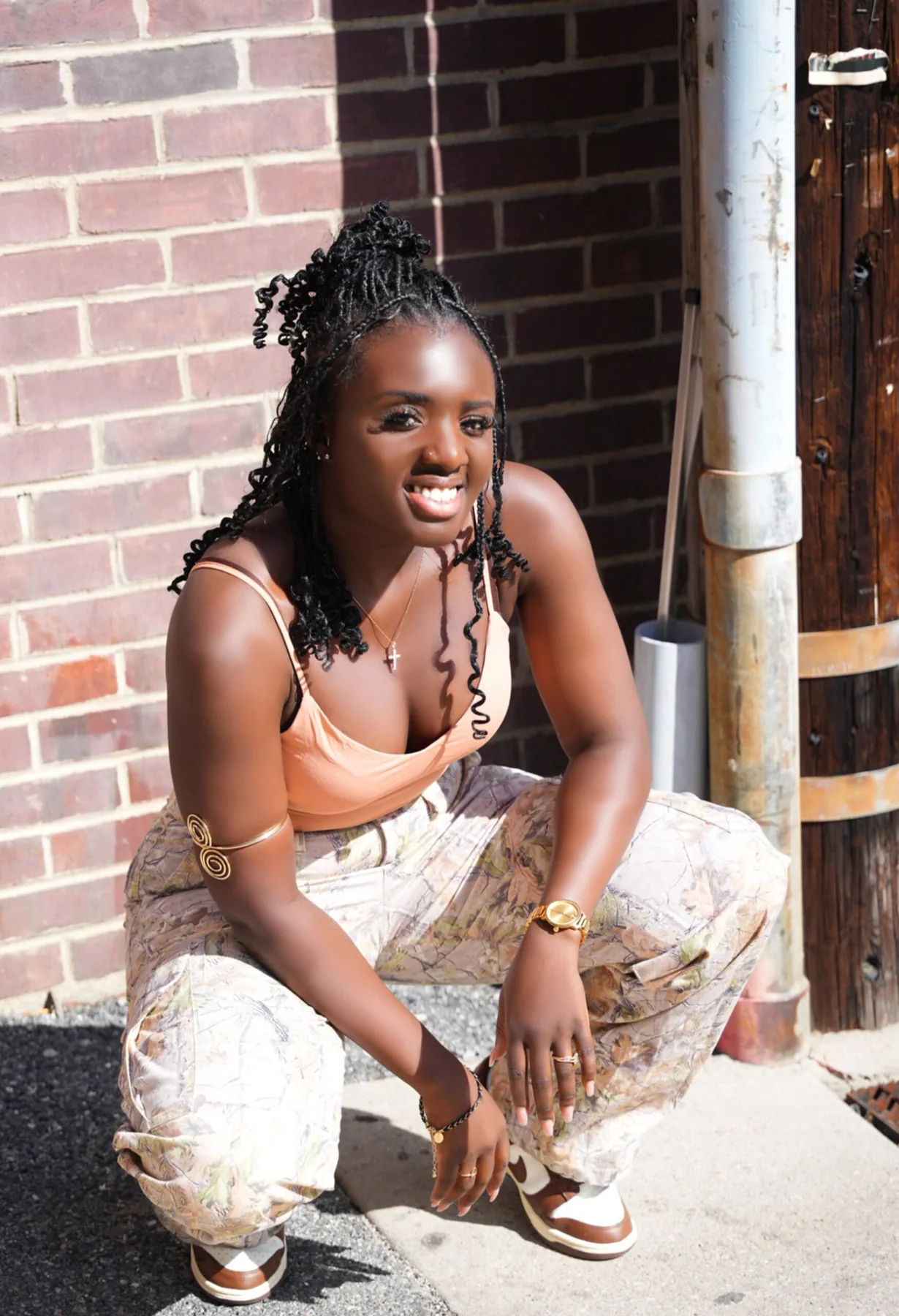 DJ Akuaa fashion portrait in a studio